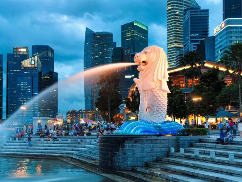 Singapore skyscrapers city